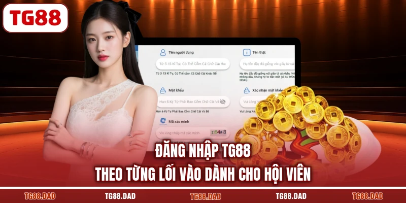 Đăng nhập TG88 theo từng lối vào dành cho hội viên